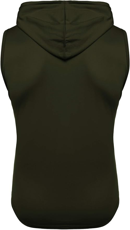 Babioboa Men's Workout Hooded Tank Tops Sleeveless Gym Hoodies Bodybuilding Muscle Shirts