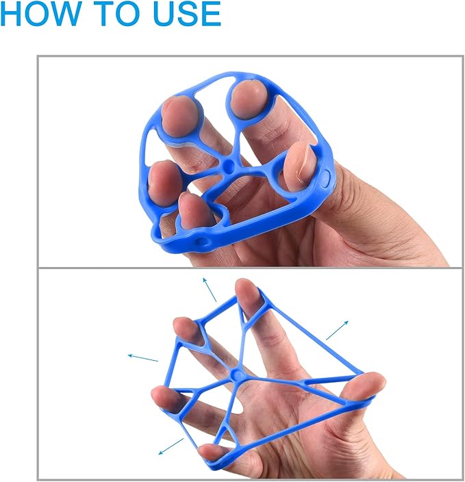 uxcell Finger Stretcher Exerciser 8.8LB Silicone