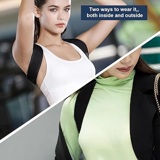 Posture Corrector for Women & Men, Adjustable & Breathable Upper Back Brace, Back Straightener Posture Corrector Support straightener, Providing Pain Relief from Lumbar
