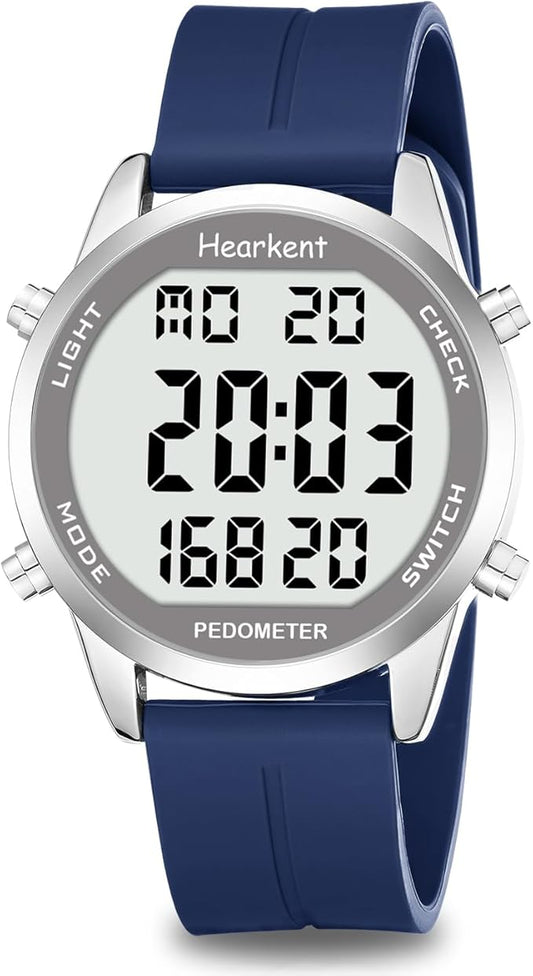 Pedometer Watch for Walking for Senior No App Required with Steps Calories Counter and LCD Large Numbers