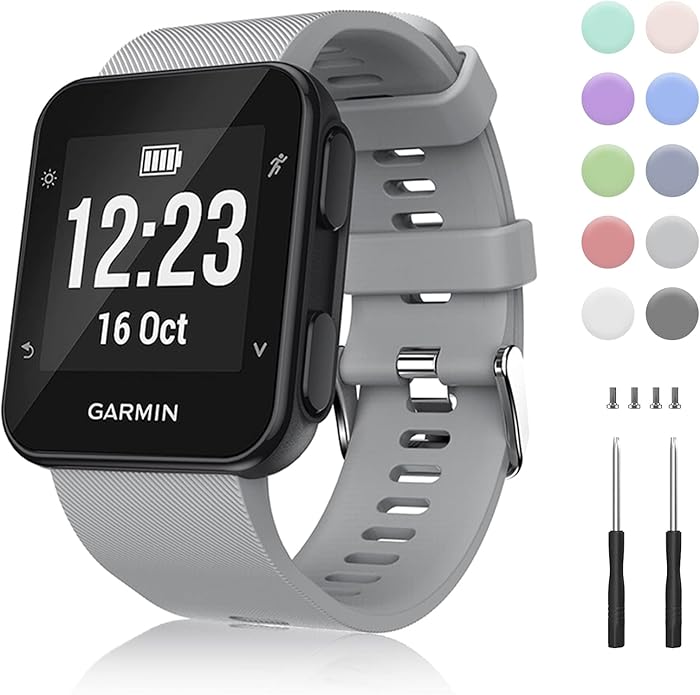 Aroloxta Garmin Forerunner 35 Watch Band Replacement - Waterproof Soft Band for Men, Multi Colors Wristband