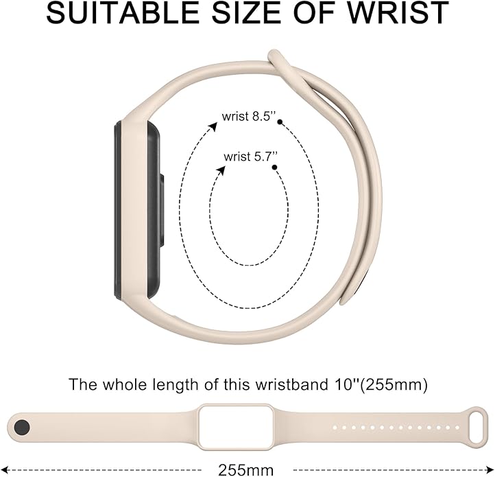 Amzpas TPU Bands for Amazfit Band 7 Fitness & Health Tracker, 3 Pack Soft Breathable Wristband, Adjustable Replacement Sportt Strap for Women Men