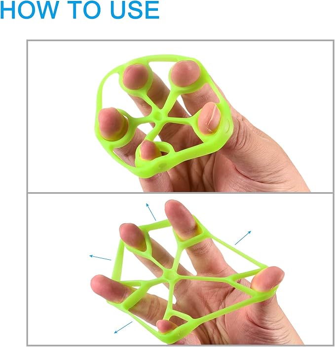 uxcell Finger Stretcher Exerciser 6.6LB Silicone