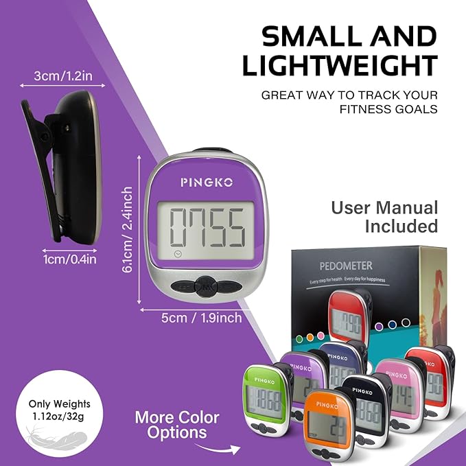 PINGKO Outdoor Multi-Function Portable Sport Pedometer Step/Distance/Calories/Counter