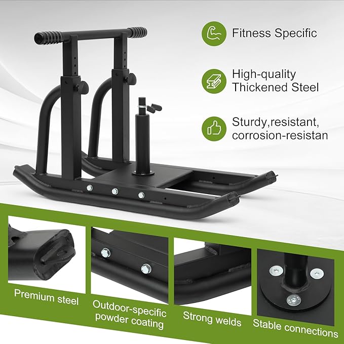 Weight Sled, Fitness Sled, Fitness Strength Training Sled,Adjustable 1" and 2" Weight