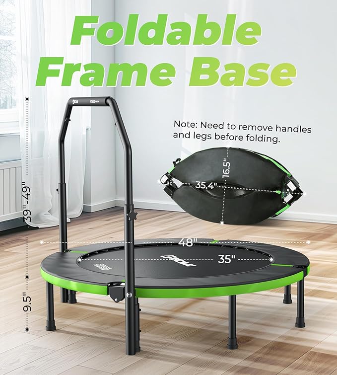 BCAN 40"/48" Foldable Mini Trampoline 330lbs/440lbs