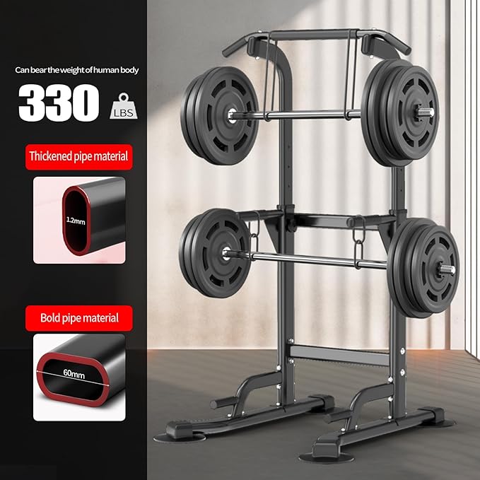 Pull Up Dip Station For Home Gym Strength 330LBS T055CDC T055CDC