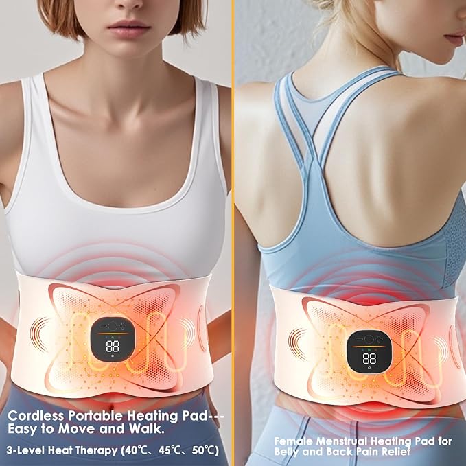 Portable Abdominal Training Belt with Heating Pad
