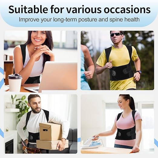 Posture Corrector for Women and Men, Adjustable Full Back Straightener, Back Brace for Upper and Lower Back Pain Relief, Scoliosis, Dowagers Hump, Hunchback, Thoracic, Spine Corrector (Small)