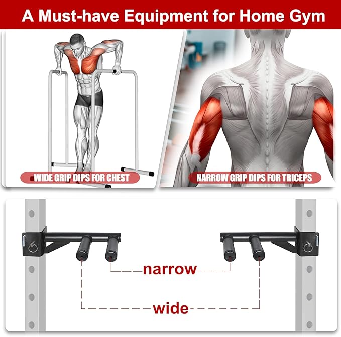 SYL Fitness Dip Bar Attachments for 2" x 2" or 3" x 3" Power