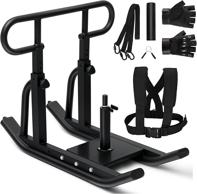Weight Sled, Fitness Sled, Fitness Strength Training Sled,Adjustable 1" and 2" Weight