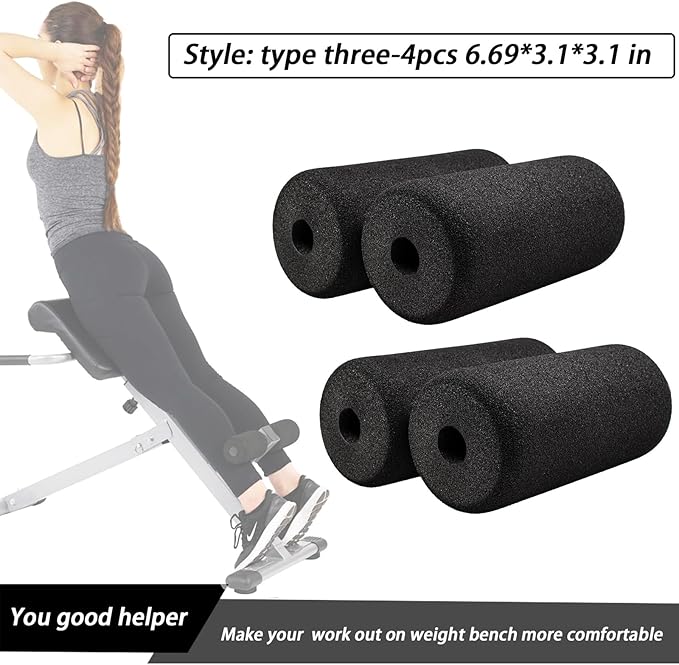 Protective Pads Cushion (6.69*3.1*3.1 in), Soft Foam Padding Sponge Rollers for for Exercise Equipment,Workout Machine-Sit ups, Barbell Bench