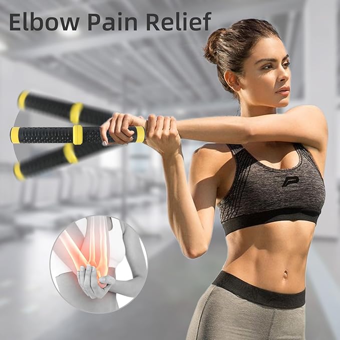 Twist Grip for Resistance Bar: Twist Grip Strength (Grey-132lb) & (Yellow-44lb)