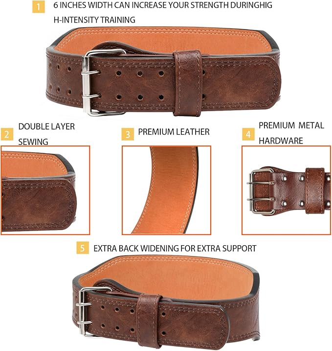 Weight Lifting Belt Gym Fitness 4†Padded Support,10 Adjustable