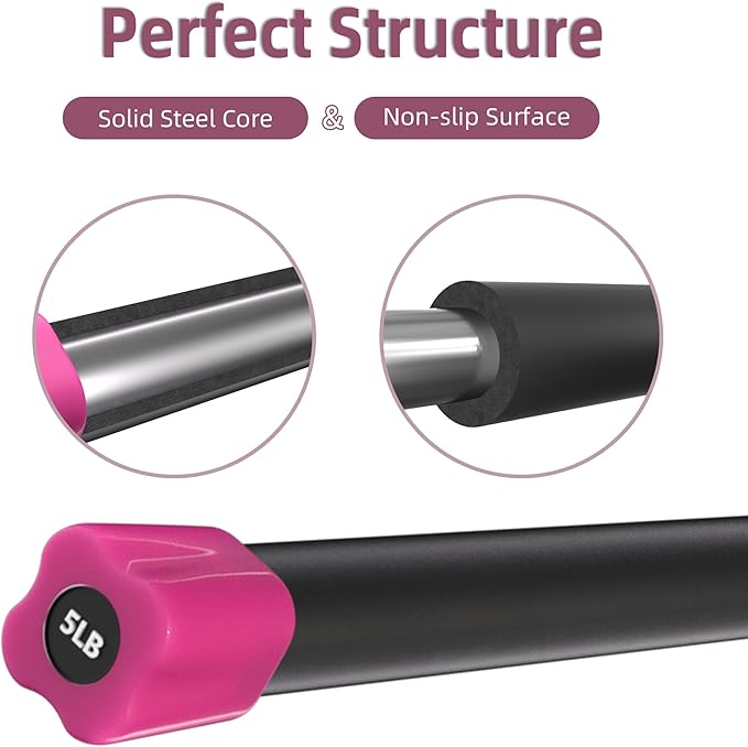 Total Body Workout Weighted Bar Weighted Workout Bar Weighted Exercise Bar, Multiple Sizes