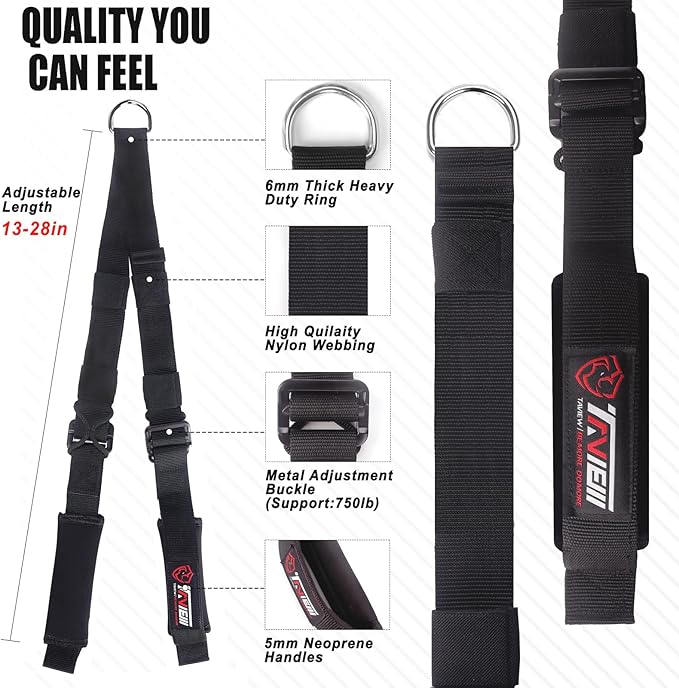 Tricep Rope Cable Attachment Adjustable (26-56 Inches) 27/36/48/55 Inches