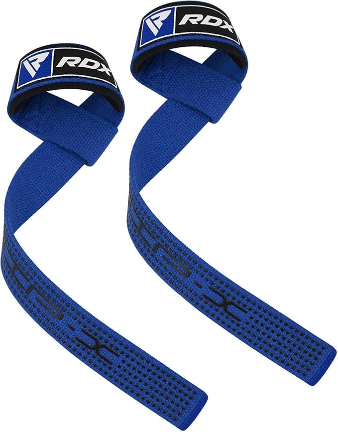 RDX Weight Lifting Straps Deadlifting Powerlifting, 5MM Neoprene Wrist Support, Anti Slip 60CM Hand Bar Grip, Heavy Duty Bodybuilding Weightlifting Workout, Soft Cotton, Strength Training Gym Fitness