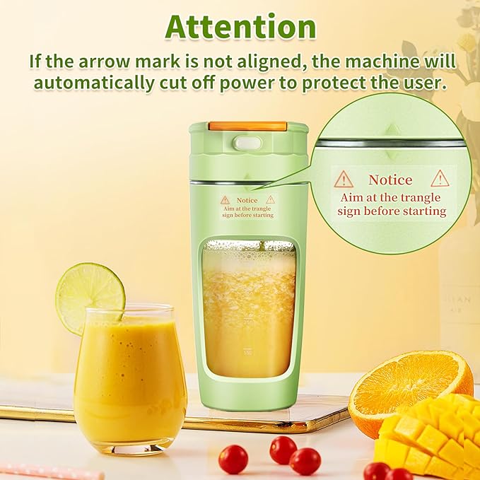 Portable 600ml USB Blender Cup - High-Speed Rechargeable for Shakes, Smoothies & Juices, Travel-Size with Multi-Blade (Dark Blue)