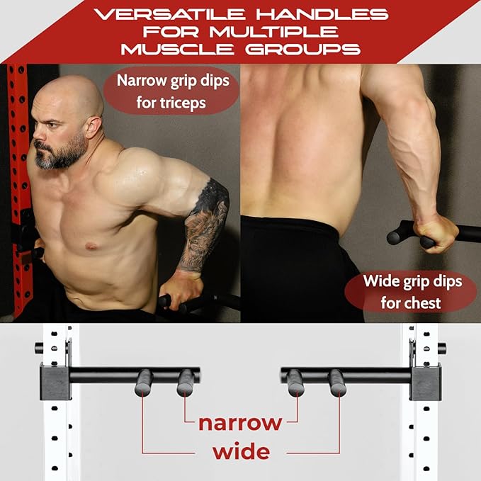 Yes4All 350 LBS Capacity - Dip Bars 2x2 with 1" SIDE