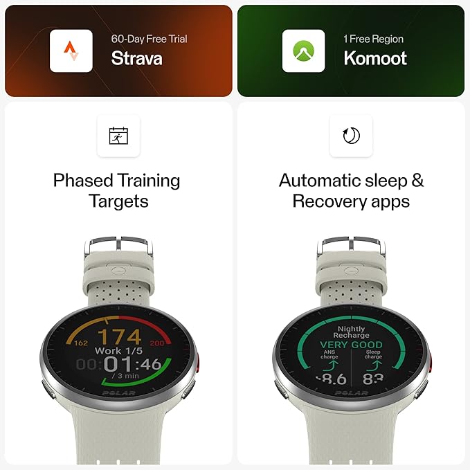 POLAR Pacer Pro Advanced Ultra-Light GPS Fitness Tracker Smartwatch for Runners with Training Program & Recovery Tools; S-L, for Men or Women, White-Red
