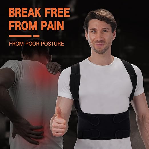 Posture Corrector for Men & Women – Adjustable Full Back Brace for Upper & Lower Back Support, Spine Alignment & Pain Relief - Extra Large