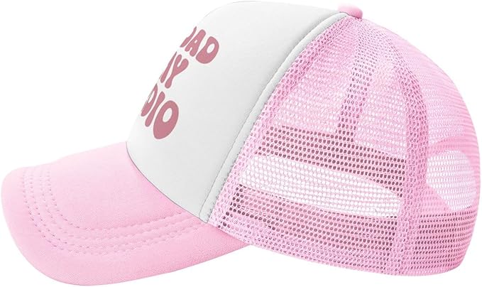 Put It On My Husband's Tab Drinking Trucker Hat - Funny Pink Trucker Hat for Women and Men