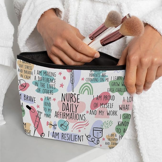 Ayxvt Nurse Corduroy Bag,Nursing Bags for Nurses, Nurse Cosmetic Bag,Nurse Gifts, Nurse Makeup Bags,Nurse Gifts for Women, Nurse Zipper Pouch(Corduroy)