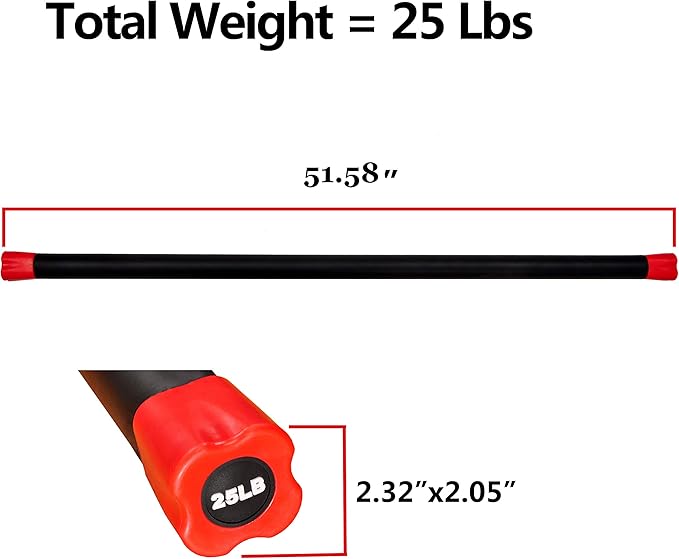 Signature Fitness Total Body Workout Weighted Bar Weighted