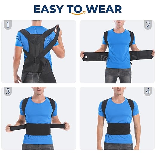 Back Brace Posture Corrector for Women and Men, Back Braces for Upper and Lower Back Pain Relief, Adjustable and Fully Back Support Improve Posture and Lumbar Support(M, 30"-35.5" Waist)