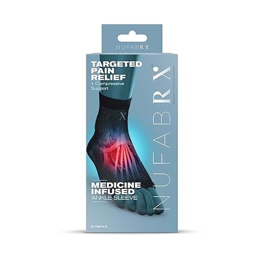 Ankle Compression Sleeve for Pain Relief, Medicine-Infused Compression Sleeve for Women and Men with Arthritis, Tendonitis and Plantar Fasciitis