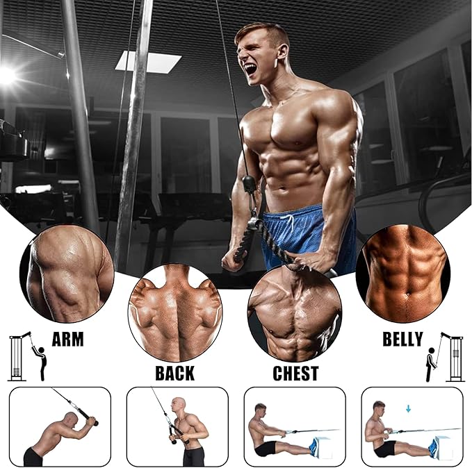 Taeku LAT Pulley System for Home Gym β Strength Training Fitness Equipment Cable Machine for Triceps, Biceps, Back & Shoulder Workouts