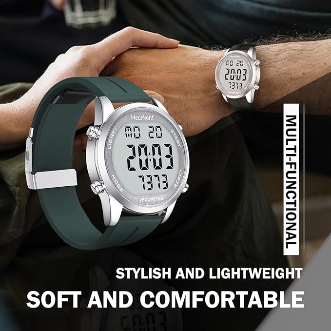 Pedometer Watch for Walking for Senior No App Required with Steps Calories Counter and LCD Large Numbers