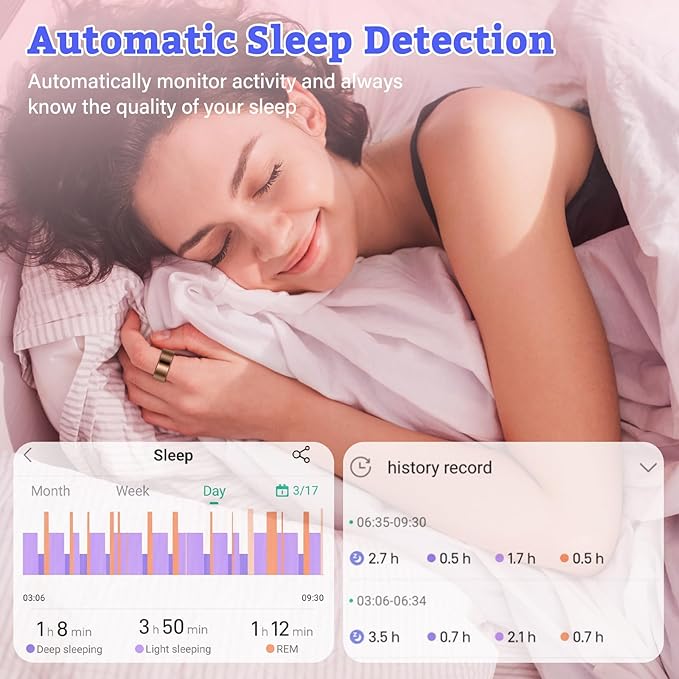 BANGALORE Smart Fitness Ring for Men & Women – Activity & Wellness Tracker with Heart Rate, Sleep, and Blood Oxygen Monitoring, Motion Tracking, Waterproof Build, and No Subscription Required (10#)