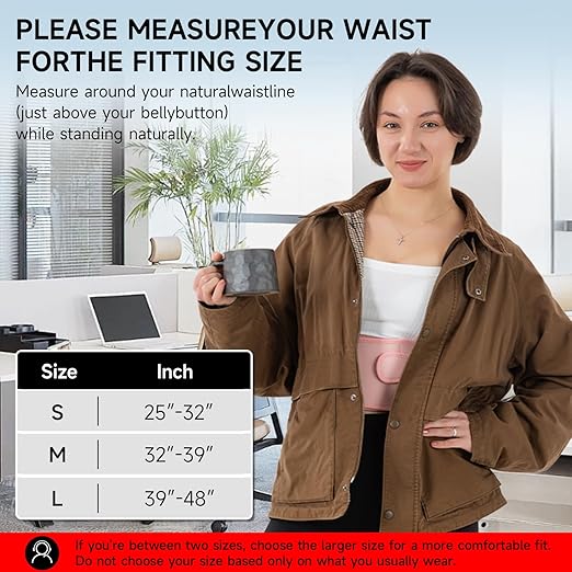 Back Brace Posture Corrector for Women and Men with Heating Pad, Adjustable Full Back Support Brace, Back Heating Pad for Pain Relief -Hunchback, Spine Corrector (Pink, Medium)