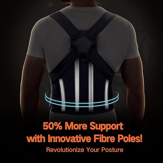 Posture Corrector for Men & Women – Adjustable Full Back Brace for Upper & Lower Back Support, Spine Alignment & Pain Relief - Extra Large