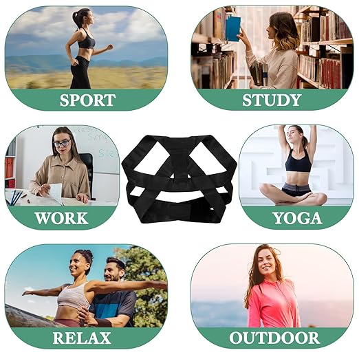 Back Straightener, Adjustable Posture Corrector Belt, Shoulder Corrector for Women, Invisible Posture Brace for Improving Back and Neck Postures Relief Pain(S Size)