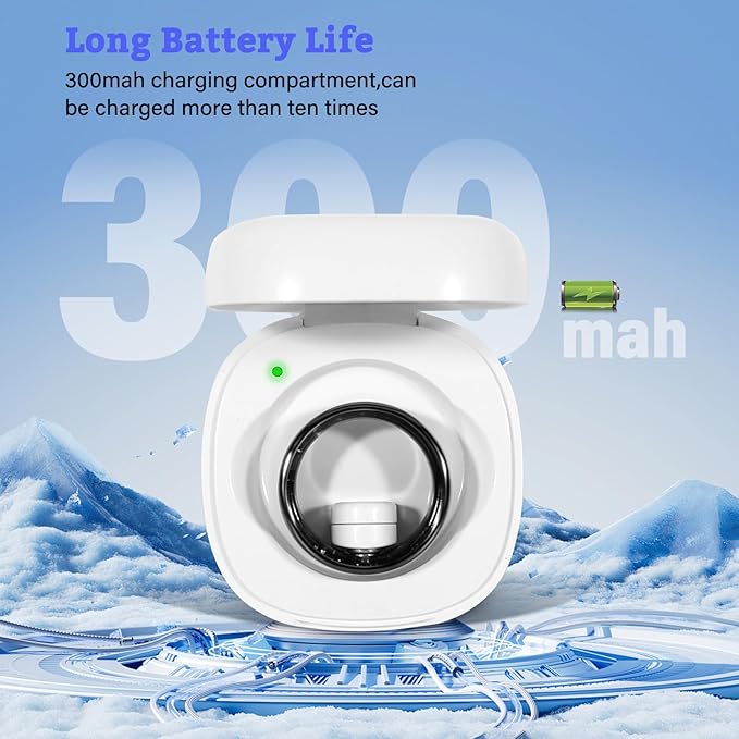 BANGALORE Smart Fitness Ring for Men & Women – Activity & Wellness Tracker with Heart Rate, Sleep, and Blood Oxygen Monitoring, Motion Tracking, Waterproof Build, and No Subscription Required (12#)