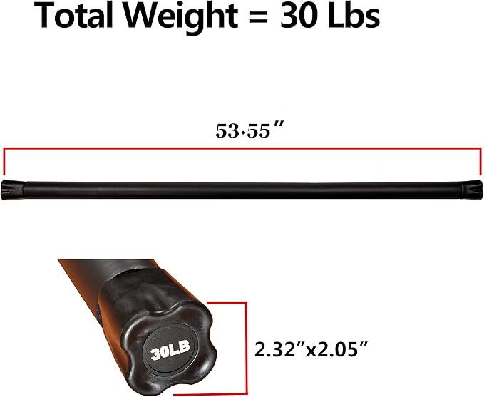 Signature Fitness Total Body Workout Weighted Bar Weighted