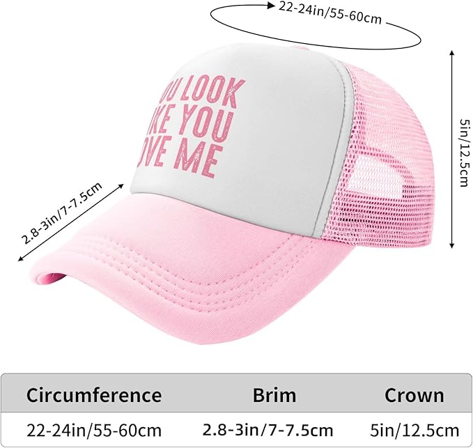 Put It On My Husband's Tab Drinking Trucker Hat - Funny Pink Trucker Hat for Women and Men