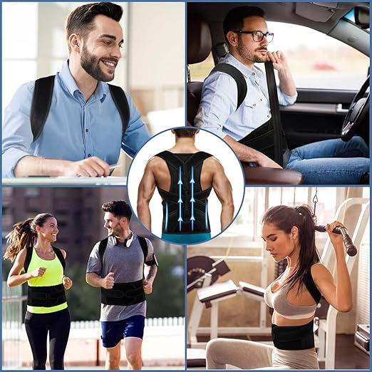 Back Brace Posture Corrector for Women and Men - Adjustable Posture Back Brace for Upper and Lower Back Pain Relief - Improve Back Posture and Lumbar Support,Small(Waist:24-29 Inches)