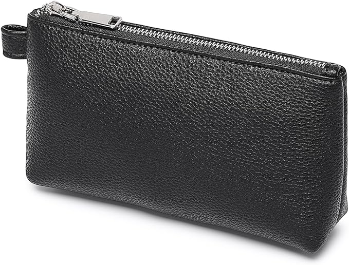 PU Leather Makeup Simple and Convenient Handbag Small Exquisite Storage Bag (Pu/Black)