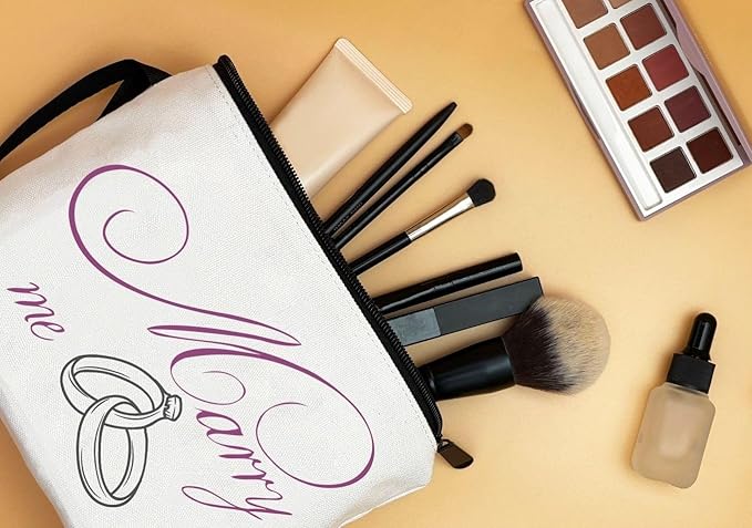 Bachelorette Gifts for Bride,Engagement Gifts,Bridal Shower Gifts for Bride To Be,Small Cosmetic Travel Makeup Bag,Bride Makeup Bag,Engaged Gifts,Bridal Shower Gifts,Funny Engagement Gifts