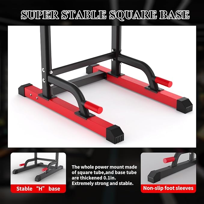 Power Tower Dip Station 85.5" for Equipment,400LBS