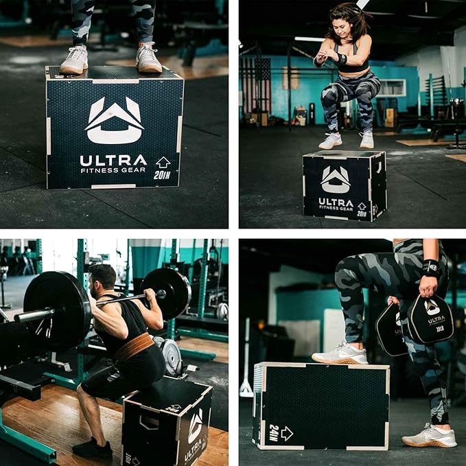 Plyo Box - Anti-Slip Wood 3-in-1 Plyometric Jump