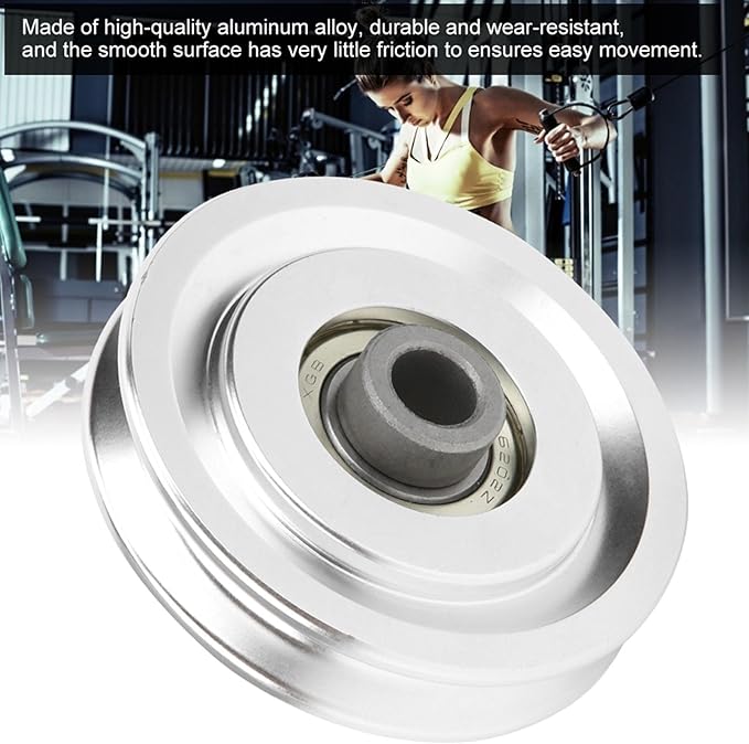 Fitness Pulley Wheel, 70mm Diameter Aluminum Alloy Pulley Wheel Fitness Equipment Accessories for Strength Training Equipment