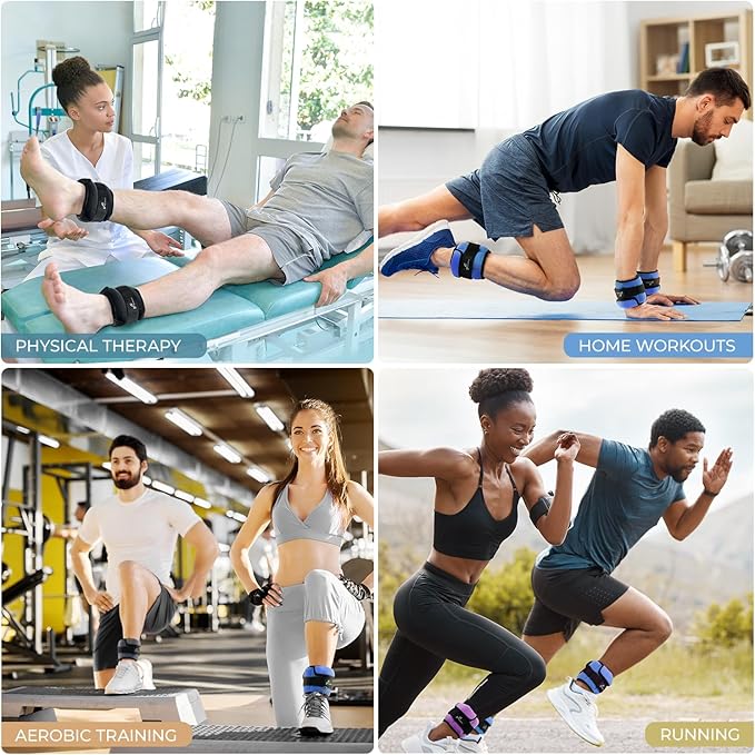 Sportneer Adjustable Ankle Weights for Women and Men:1 1 2 2 3 3 4 4 6 6 7 7 8 8 10 10 lbs