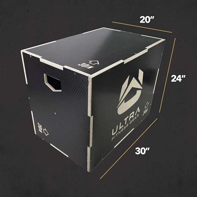 Plyo Box - Anti-Slip Wood 3-in-1 Plyometric Jump
