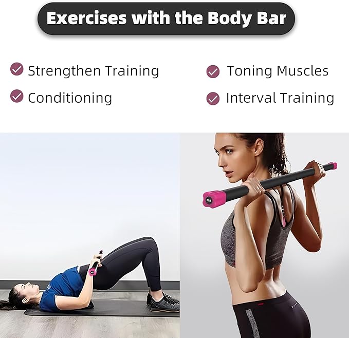 Total Body Workout Weighted Bar Weighted Workout Bar Weighted Exercise Bar, Multiple Sizes