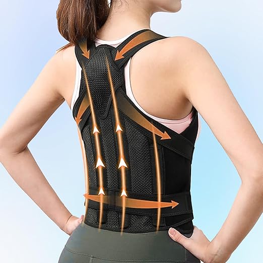 Back Brace Posture Corrector for Women and Men, Adjustable Shoulder Straightener, Posture Corrector Relieves Upper and Lower Back Pain, Lumbar, Neck, Scoliosis, Improves Hunchback, Shoulder Pain (Medium)