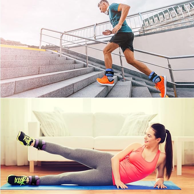 Sportneer Adjustable Ankle Weights for Women and Men:1 1 2 2 3 3 4 4 6 6 7 7 8 8 10 10 lbs